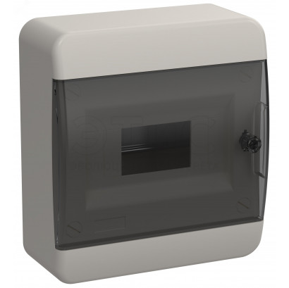 Щит ЩРН-П-8 IP41 110х230х246мм черная прозрачная дверь TEKFOR